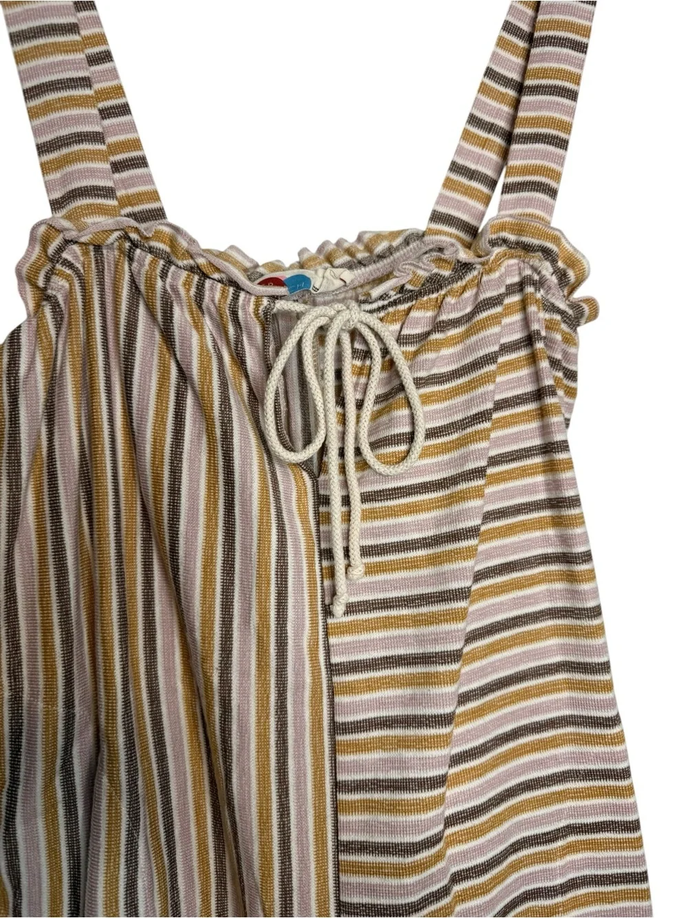 Free People Beach Marianna Striped Romper in Copper Size XS - Picture 5 of 9